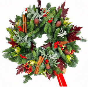 Festive Christmas wreath