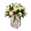 WHITE ROSES FLOWER BOX