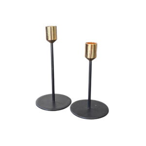 Black - Gold Candle stick Set