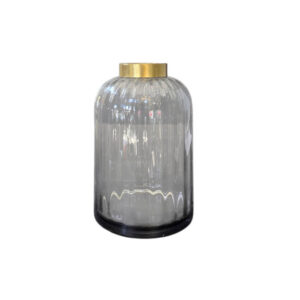Smoke Gold Rim Vase