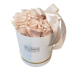 Pink Pearl Forever Roses in round box
