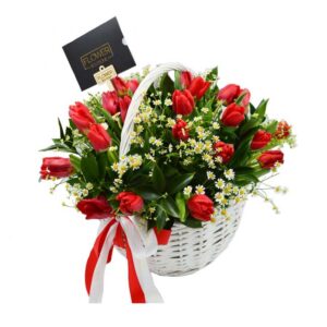 Tulips in a Basket