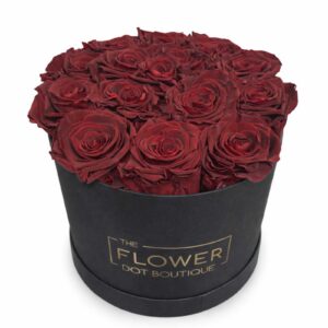 Box of 15 Preserved Red Roses