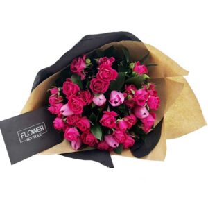 Fresh Pink Mini Baby Roses Bouquet