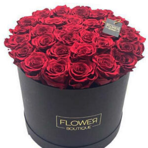 Large Box Of Red Preserved Roses