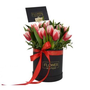 Pink Tulips Flower Box