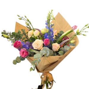 Botanical Charm - Handcrafted Bouquet in Rustic Kraft Paper