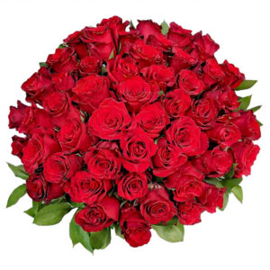 51 red roses bouquet