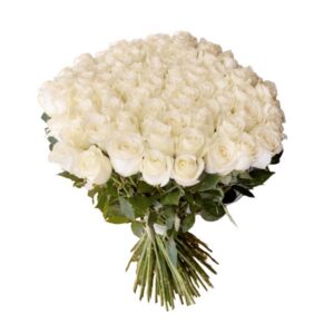 51 White Roses Bouquet