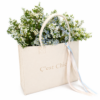 white flower bag